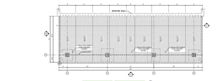 Plano de estructura de techo de terraza de aluminio